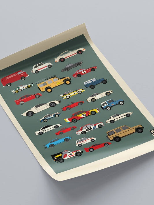 I Luv Cars Poster - Groundworks Design