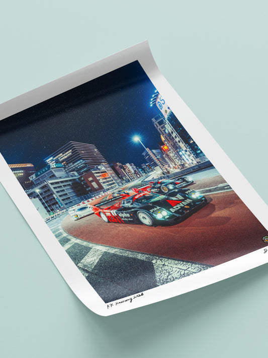 KK Raceway 2026 Poster - Racecars of Luftgekult Tokyo
