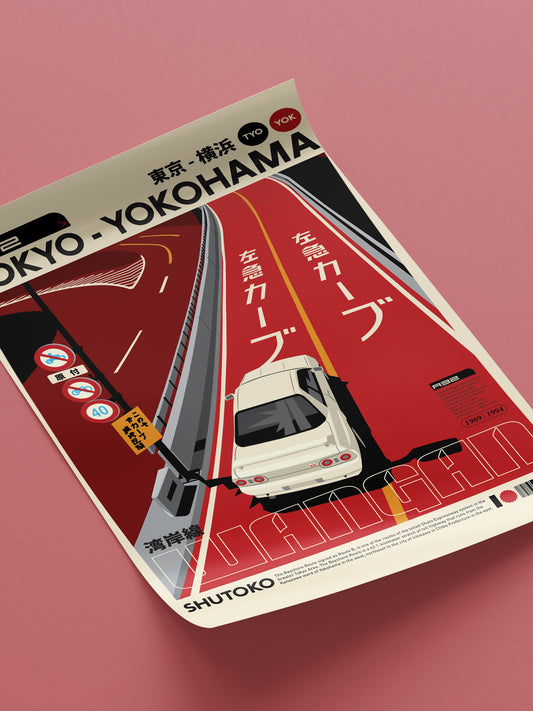 Wangan R32 Poster - Groundworks Design