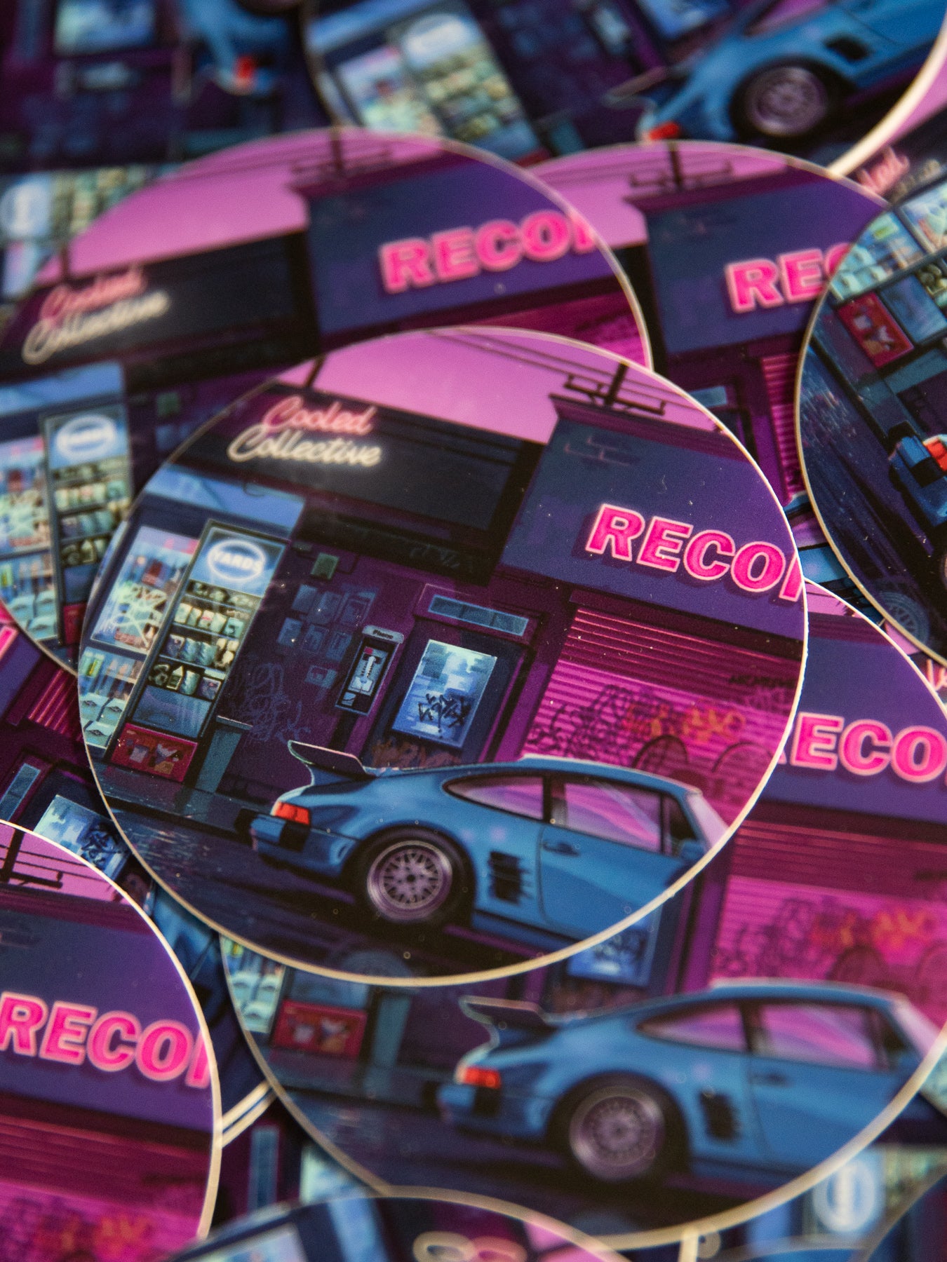 Retro Summer Nights Sticker