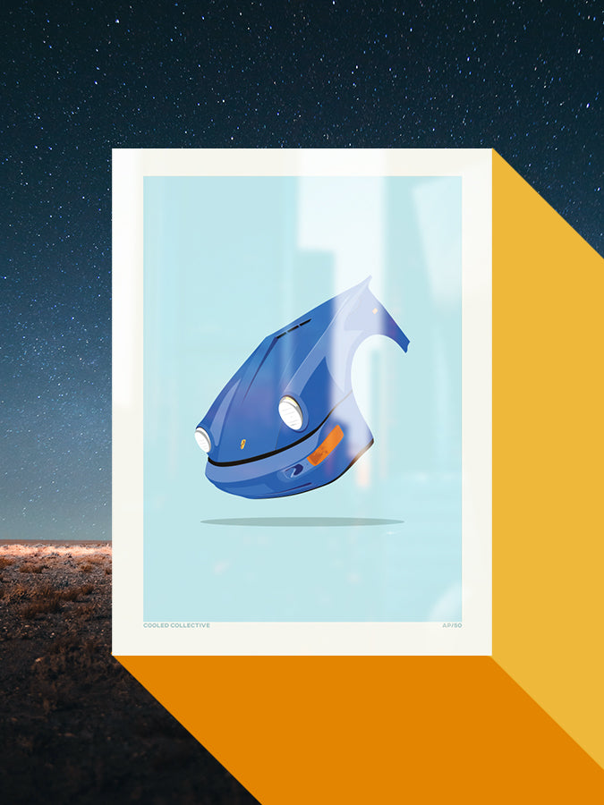 Icon Front Clip - 64 Maritime Blue Aircooled Poster