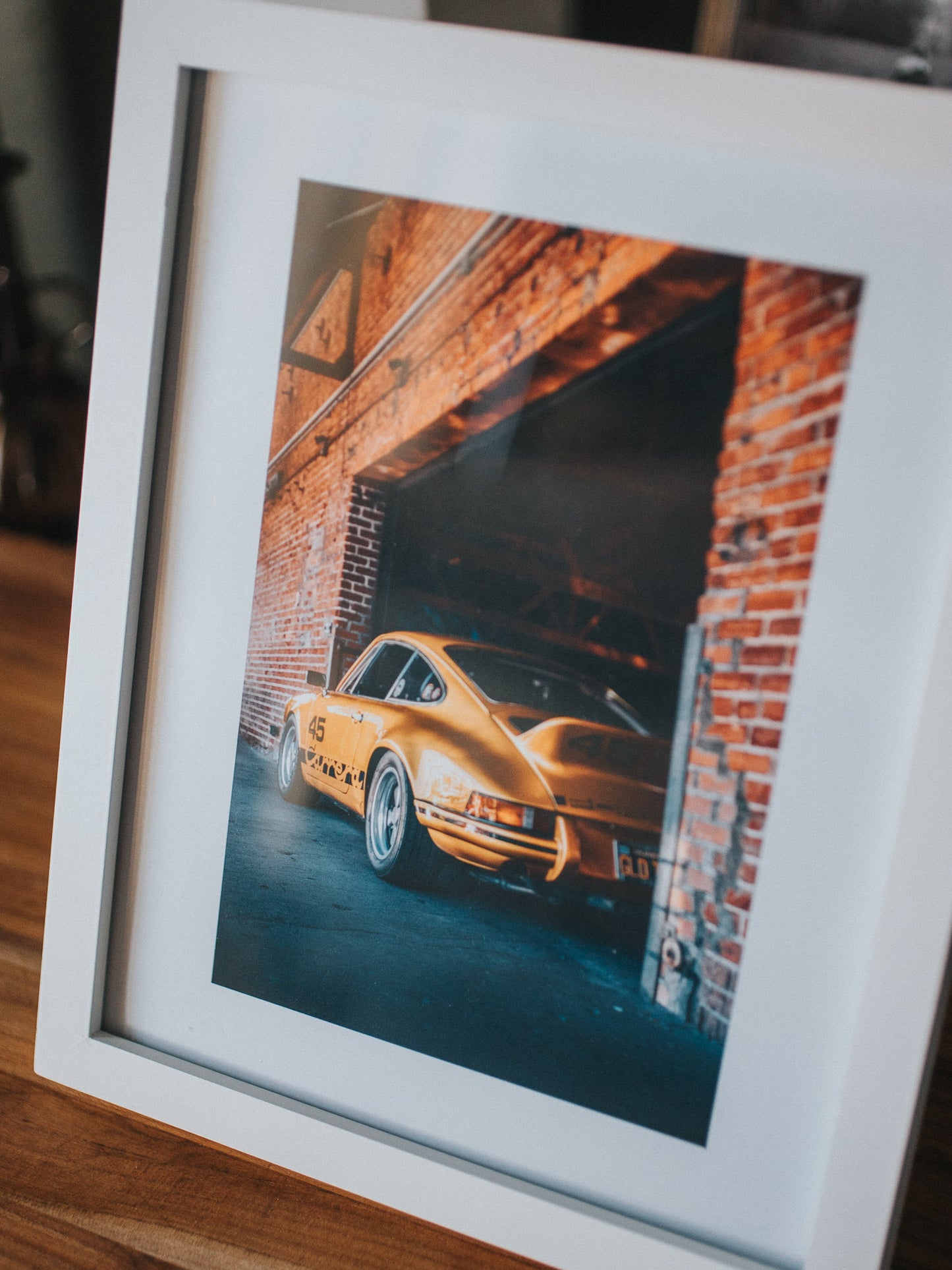 8x10 Print - Golden Long Hood against Bricks