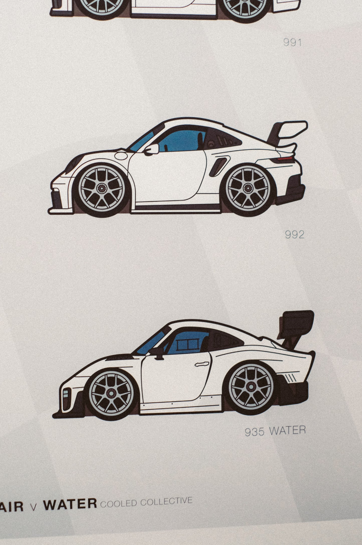 Leen Customs x CC - Air vs Water All White Poster
