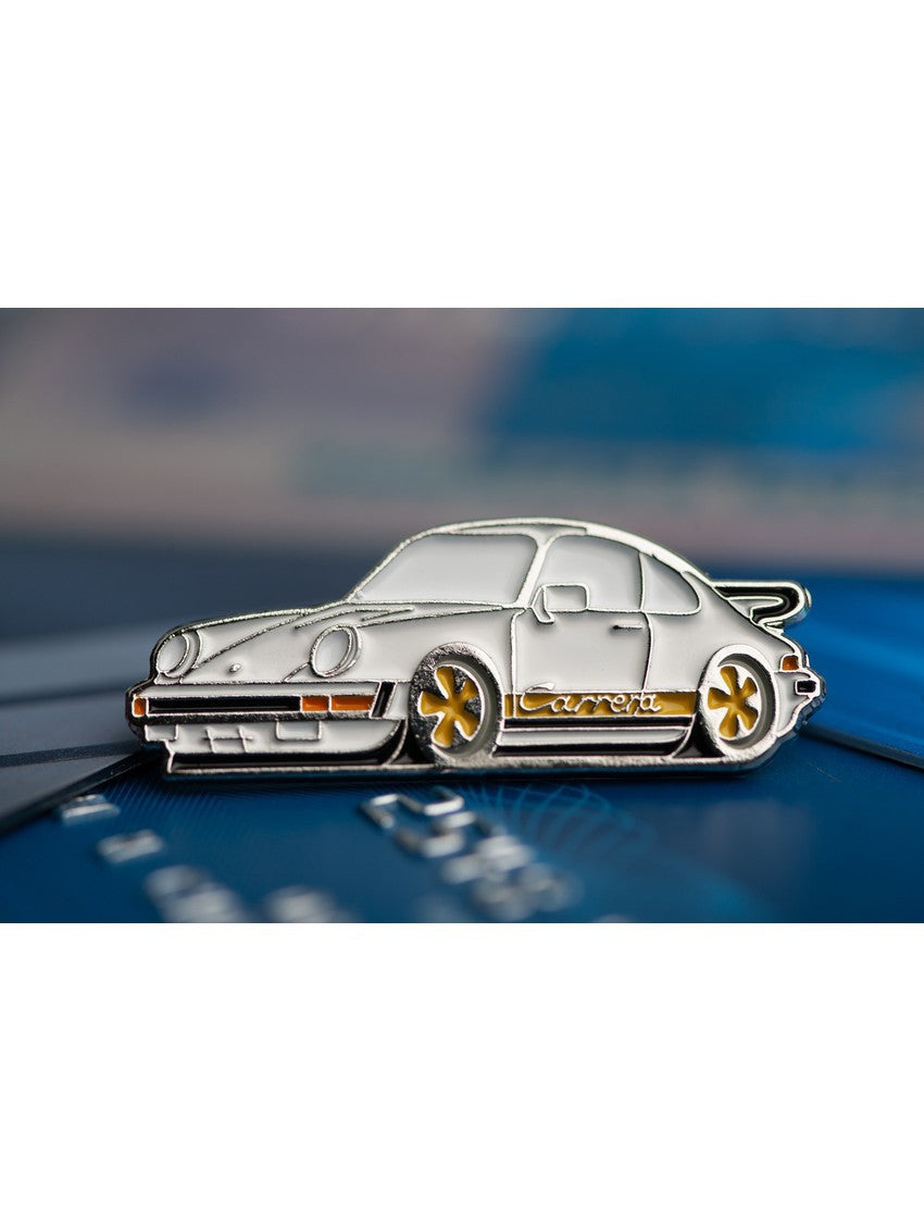 White 911 Super Carrera Enamel Pin