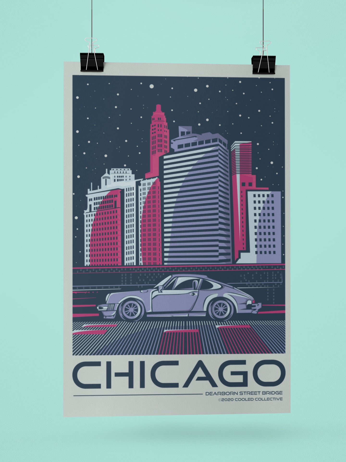 City of Chicago - Dearborn Bridge Poster