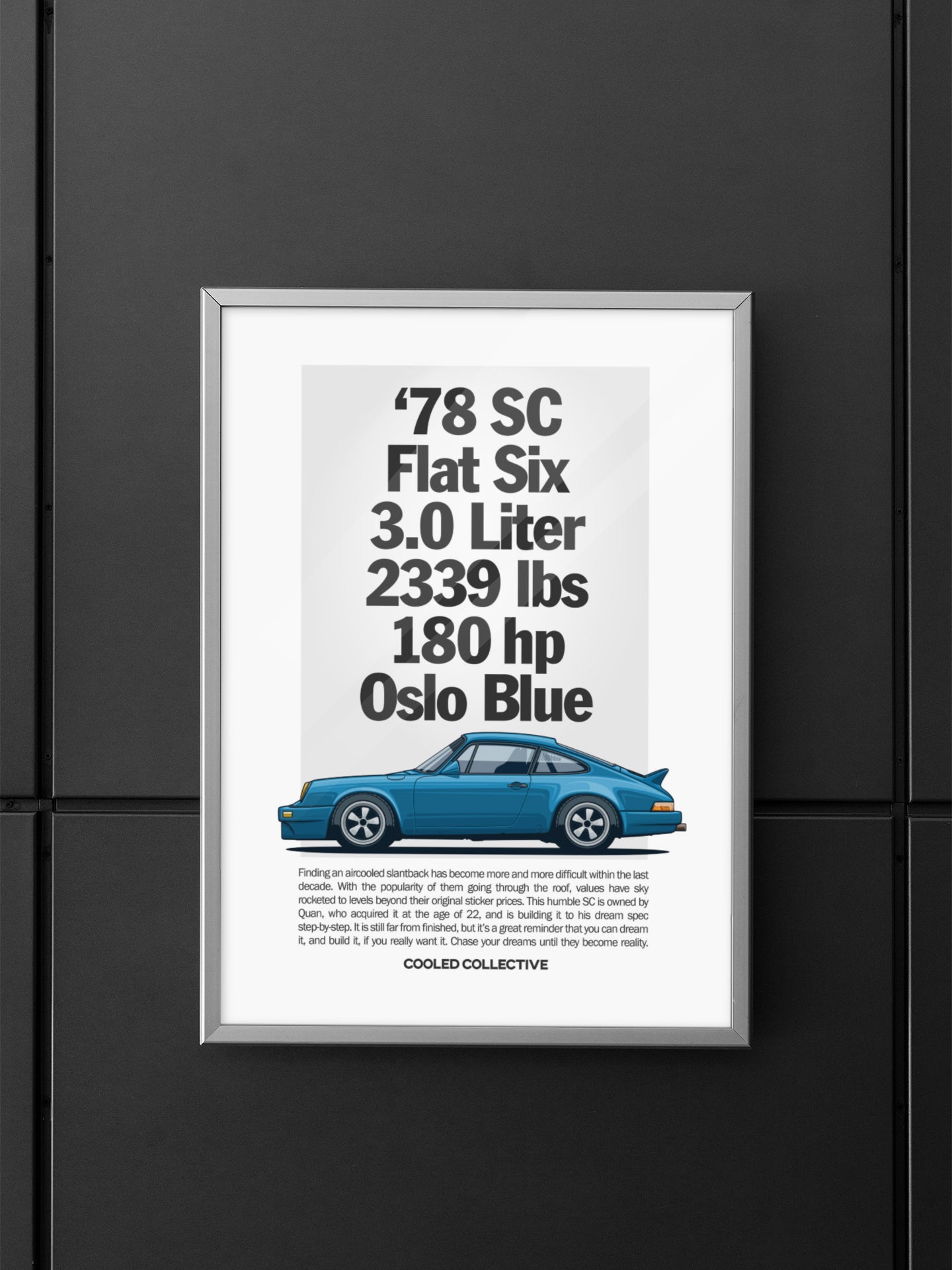 78 Oslo Blue SC Spec Poster